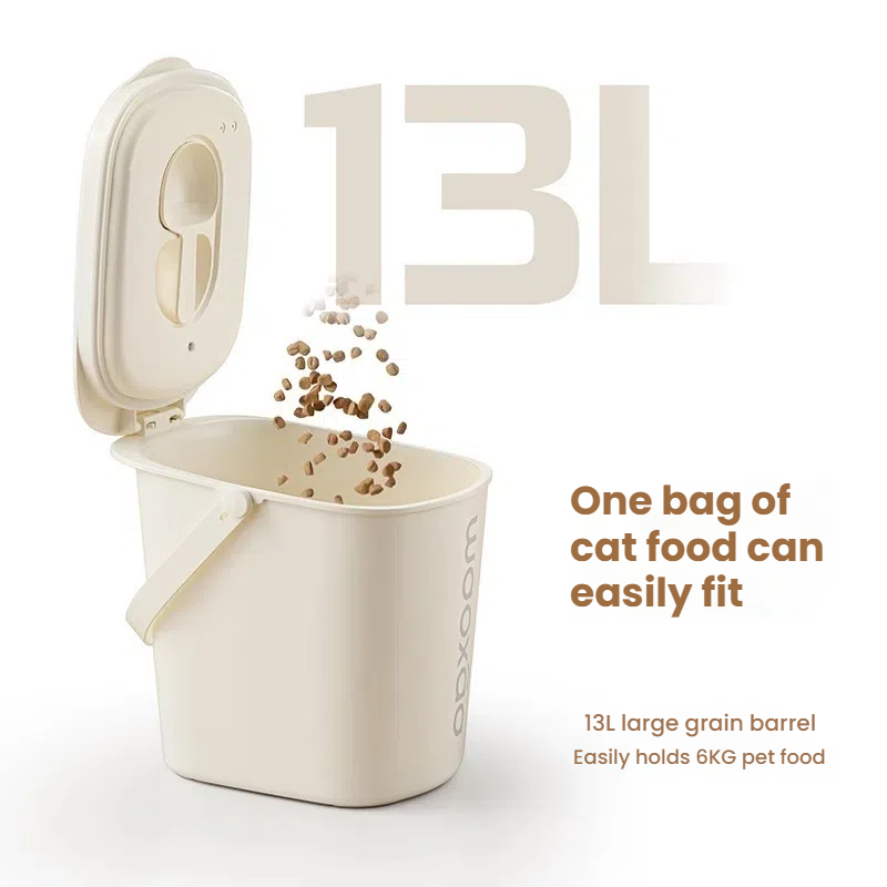 Cat food and dog food bucket, cat food storage bucket, sealed, insect proof, moisture-proof, pet food bucket, automatic vacuum constant pressure
