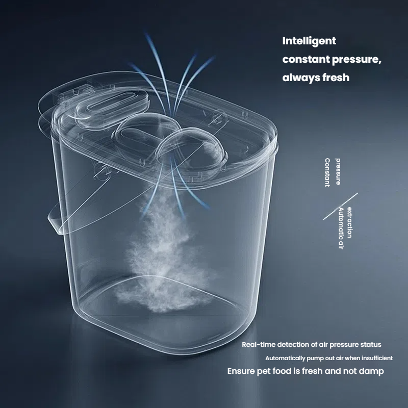 Cat food and dog food bucket, cat food storage bucket, sealed, insect proof, moisture-proof, pet food bucket, automatic vacuum constant pressure