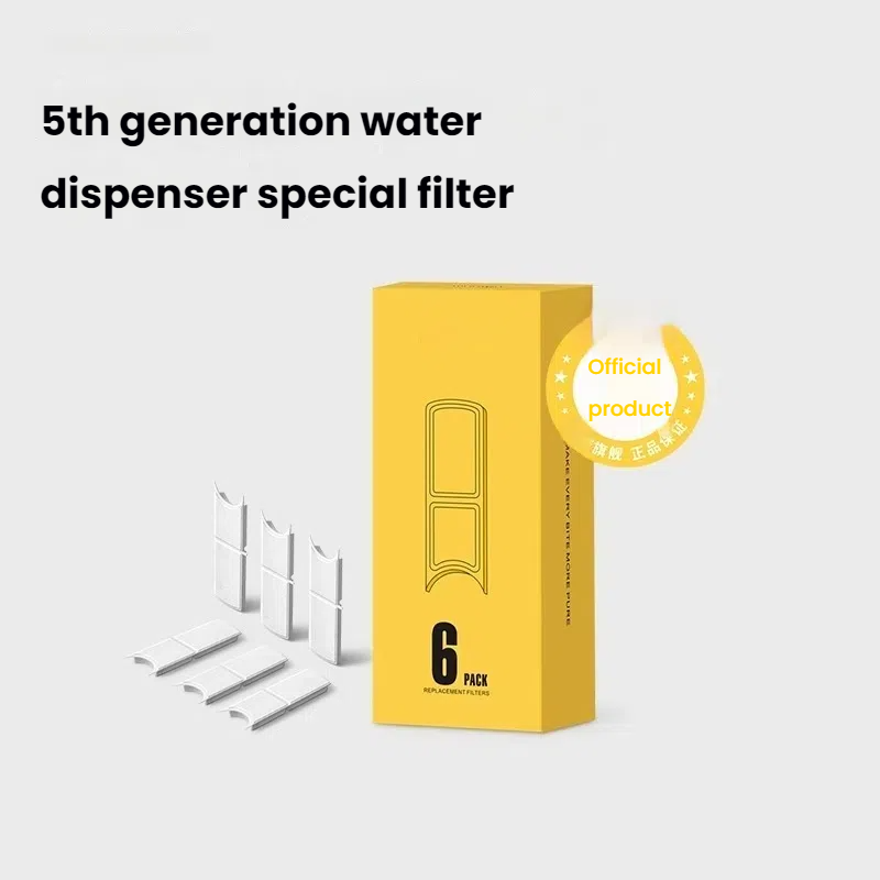 Filter for The fifth generation intelligent ceramic pet water dispenser, 6-piece 2-piece set