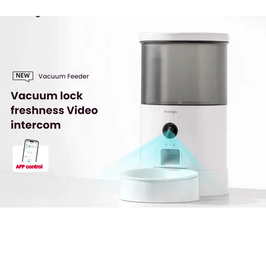 Vacuum automatic feeder for cats, intelligent timing, remote control, visual monitoring, cat and dog feeding machine 