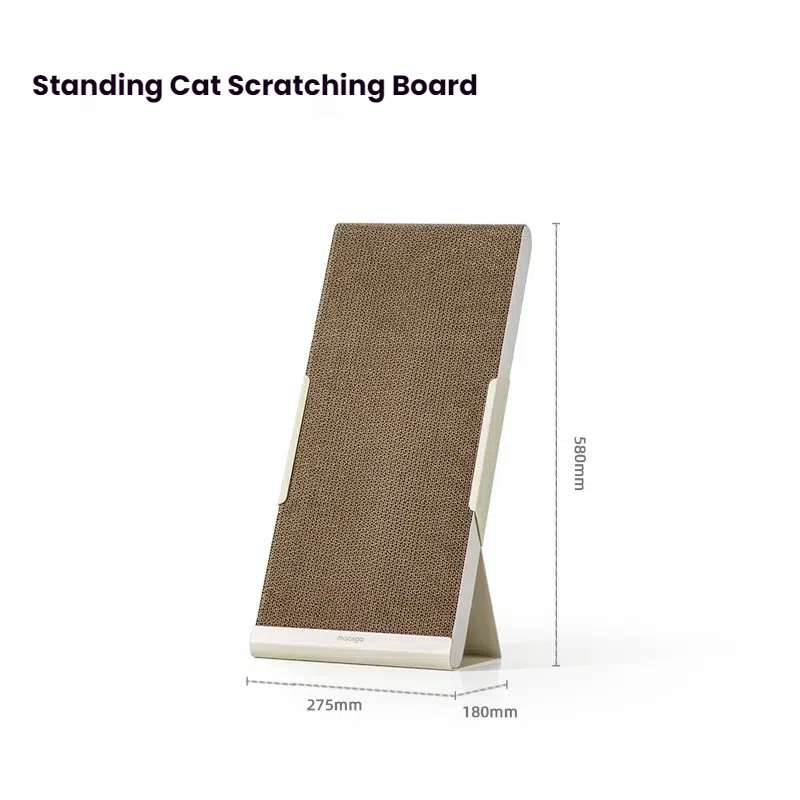 Metal vertical cat scratch board, wear-resistant and shavings free, wall mounted, cat claw board, corrugated paper cat scratch column 