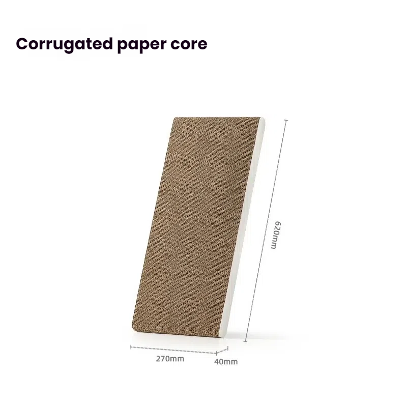 Metal vertical cat scratch board, wear-resistant and shavings free, wall mounted, cat claw board, corrugated paper cat scratch column 