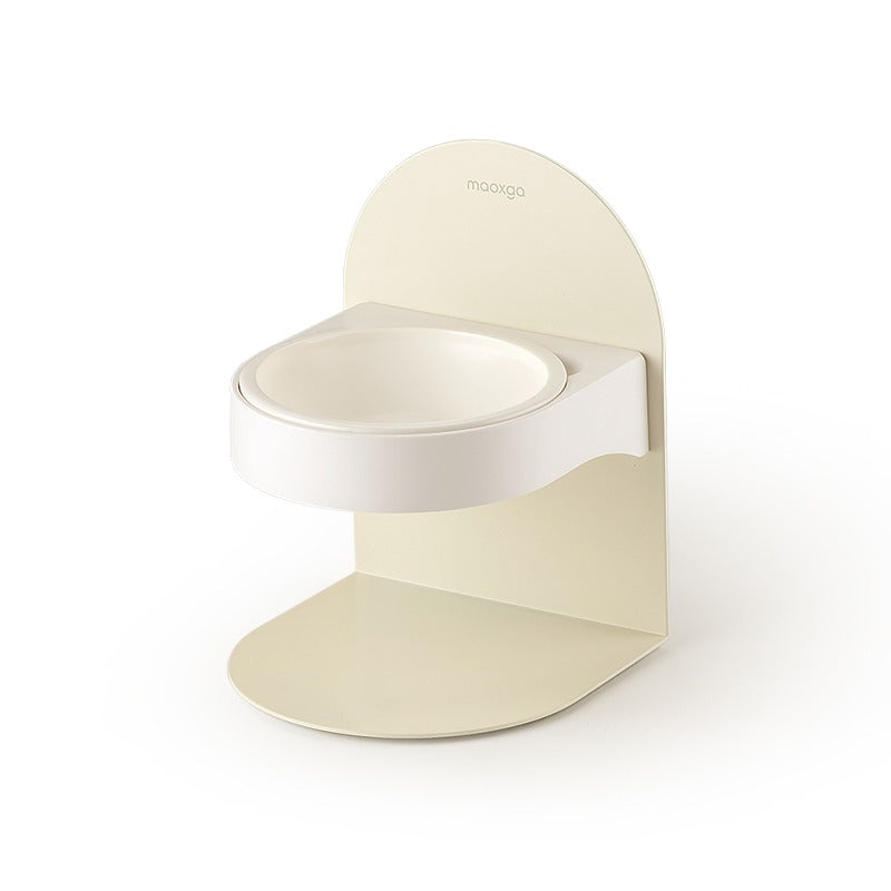 Ceramic, high footed, tilting, cat bowl, neck protection, not easy to knock over, food bowl, height stand, pet cat dog bowl 