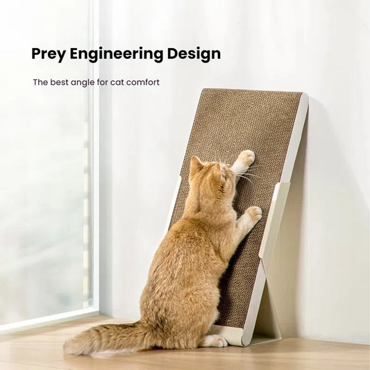 Metal vertical cat scratch board, wear-resistant and shavings free, wall mounted, cat claw board, corrugated paper cat scratch column 
