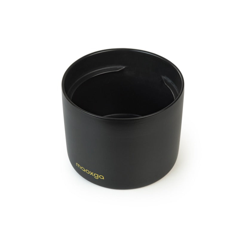 The fifth generation black pet automatic ceramic cat water dispenser with constant temperature and flowing water, non plug wireless 